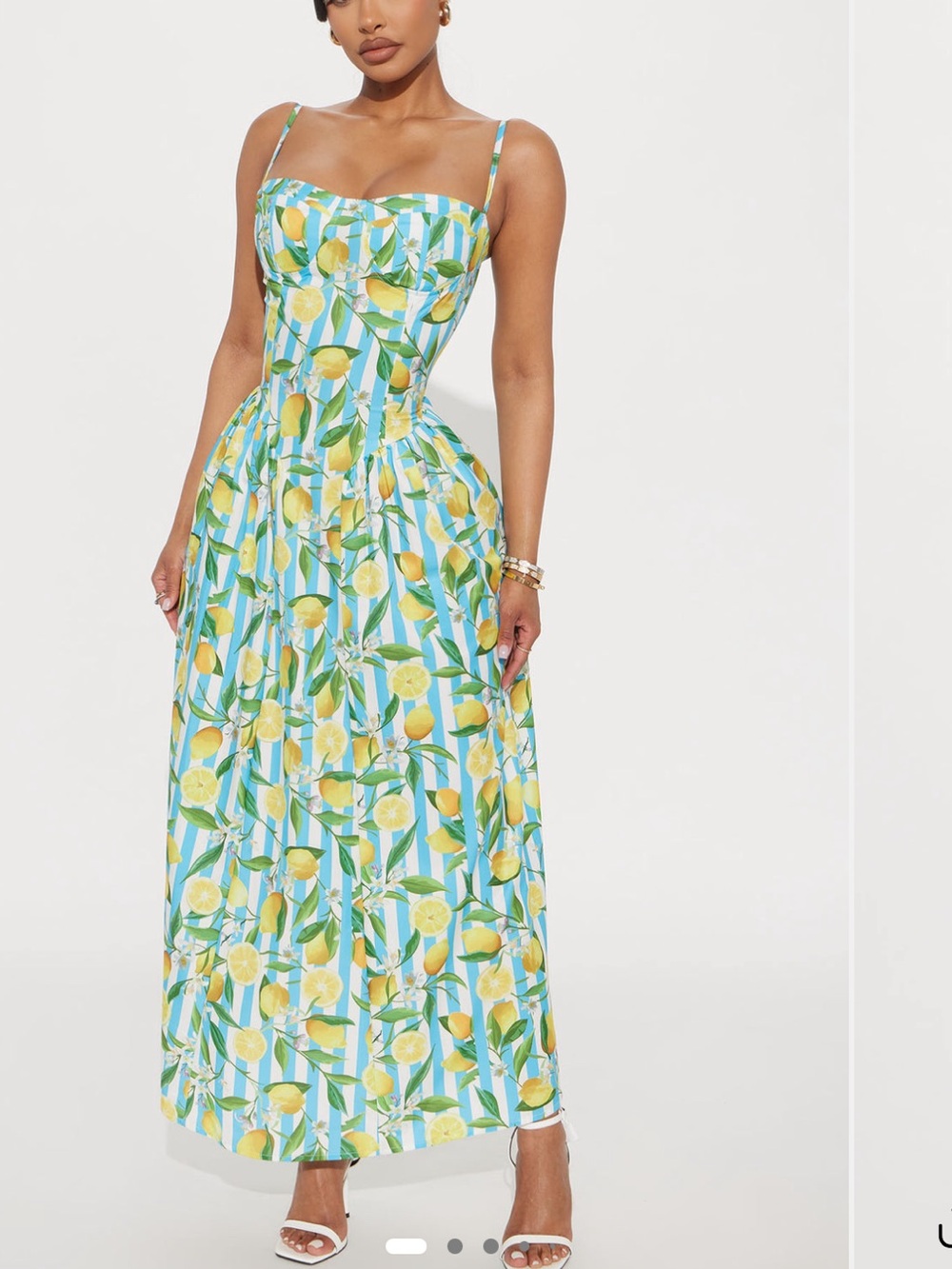 Midi dress with corset